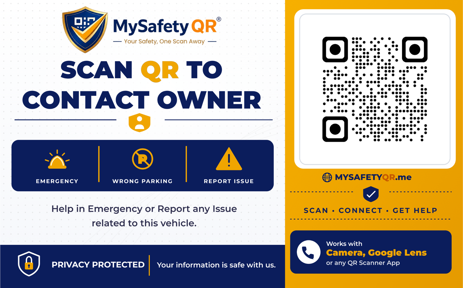 Car QR Sticker (Pack of 2)